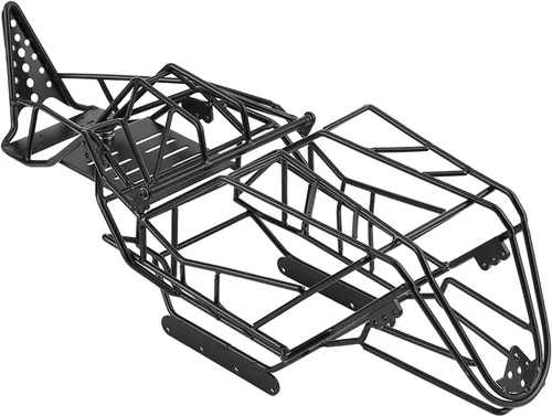 Miniatura 3 de Capra axial actualiza chasis Rc 1 10 44×15×14 Marco de chasis de jaula de rollo de metal negro compatible para Axial Wraith 90018 1 10 Escala RC Car