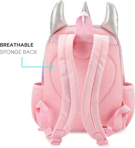 Miniatura 5 de Mibasies - Mochila de unicornio para niñas con diseño de arcoiris
