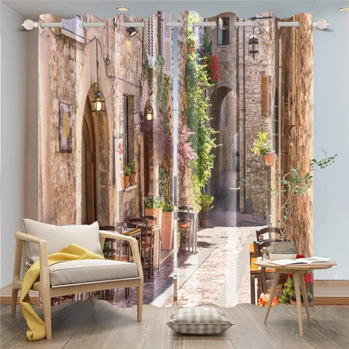Miniatura 108 de Cortinas japonesas con pintura de tinta, monte Fuji, sol rojo, puesta de sol, hojas de bambú, cortinas de ventana para dormitorio, sala de estar