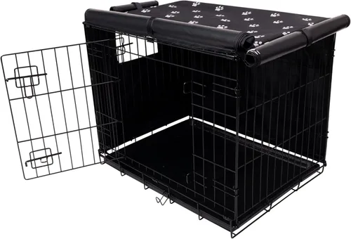Miniatura 6 de Pet Prime Funda para jaula de perro de 42 pulgadas para jaula de alambre 600D tela Oxford para interiores y exteriores, duradera, impermeable