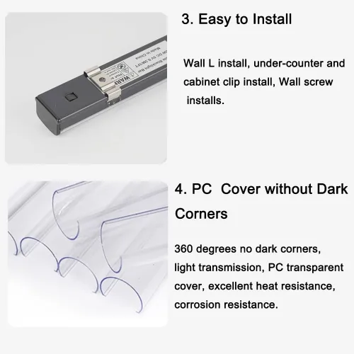 Miniatura 4 de Barra de luz negra, lámpara USB UV negra de 1 pie para tapiz fluorescente, pintura corporal, Halloween, Navidad, paquete de 2 con interruptor