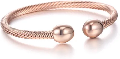 Miniatura 4 de NewZenro Elegante pulsera magnética de cobre con imanes para mujeres y hombres, regalos para el día del padre Tono oro rosa