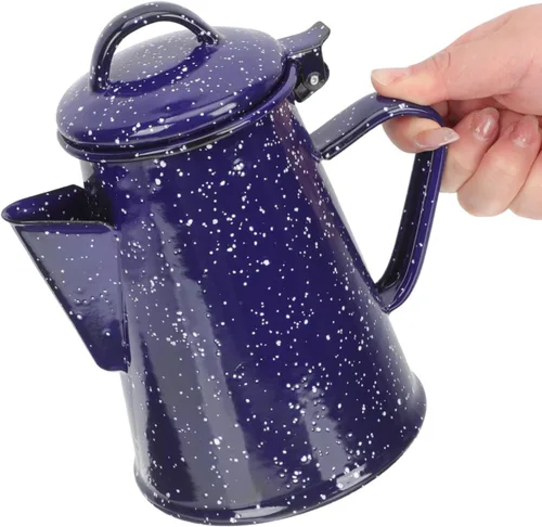 Miniatura 5 de MAGICLULU Hervidor de té esmaltado, cafetera de calentamiento de agua con mango antiquemaduras y boquilla fina, para hogar, dormitorio, oficina