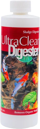 Digestor de lodos (12 onzas) – Limpiador natural de estanques para exteriores y removedor de suciedad – Eliminador de lodos de estanques de
