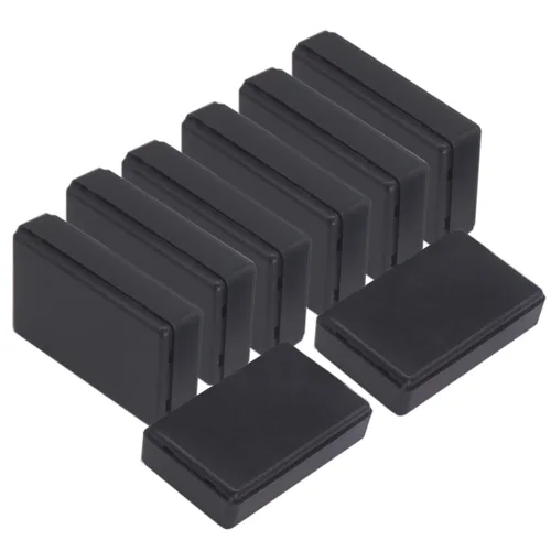 Miniatura 25 de Zulkit 12 cajas de proyecto de plástico ABS para proyectos eléctricos, caja de conexiones de energía, color negro, 1.97 x 1.10 x 0.59 pulgadas