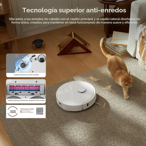 Miniatura 5 de roborock Qrevo Series Robot Aspirador y trapeador, succión de 8000 Pa, mejorado de Qrevo S, cepillo antienredos, prevención inteligente de White01