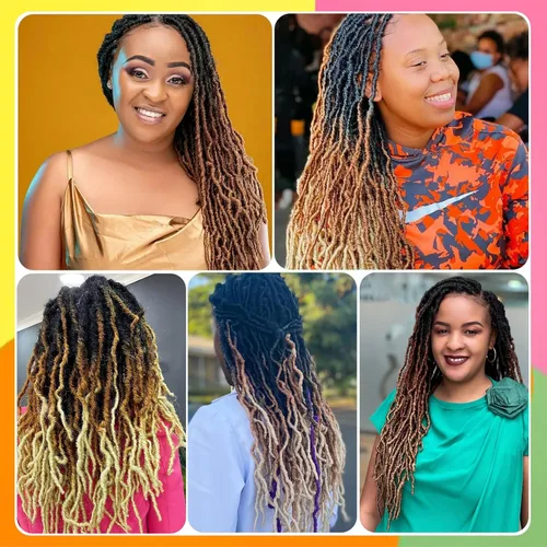 Miniatura 6 de Rastas de pelo sintético ombré, trenzas de ganchillo de 14 pulgadas, 8 paquetes, rastas suaves nuevas, trenzas de ganchillo pre-enrolladas, rastas