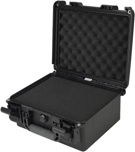 Funda rígida resistente de 14 a 16 a 17 pulgadas con inserto de espuma personalizable (funda, negro, 14.3 x 12.2 x 6.9 pulgadas)