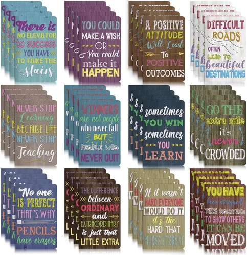 Miniatura 15 de Outus 24 blocs de notas inspiradores, cuaderno motivacional, cuaderno de bolsillo pequeño, cuaderno inspirador para escuela, oficina, viajes