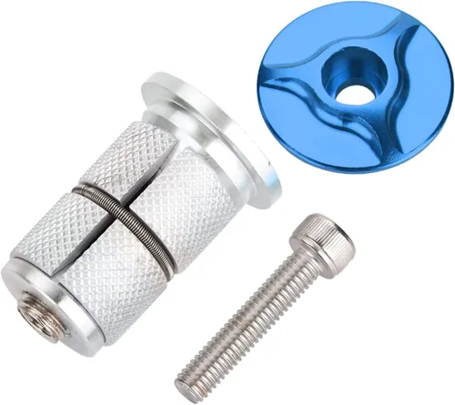 Miniatura 2 de Dioche Parte superior del auricular del vástago, aleación de aluminio Auriculares Top Fork Expander Bung