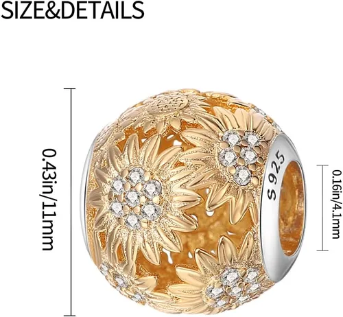 Miniatura 5 de LNQOBU Happy Life - Colgante para pulseras de abalorios, plata de ley 925 para mujer (con un espaciador de cuentas)