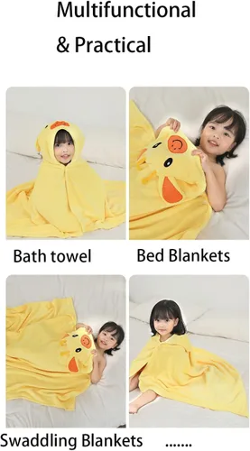 Miniatura 5 de Toalla de baño para niños con capucha, toallas de playa de gran tamaño, bata de baño para piscina, playa, baño