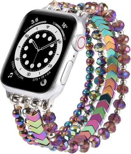 Miniatura 8 de MOFREE Pulsera de cuentas compatible con Apple Watch Band de 1.496 pulgadas, 1.575 pulgadas, 1.614 pulgadas, 1.654 pulgadas, 1.732 pulgadas, 1.772