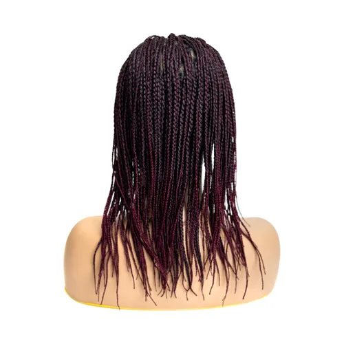 Miniatura 31 de PIB Peluca de encaje completo individual de 12 pulgadas, diseño de Passion Twist con raya cuadrada, pelucas trenzadas sin nudos para mujeres negras
