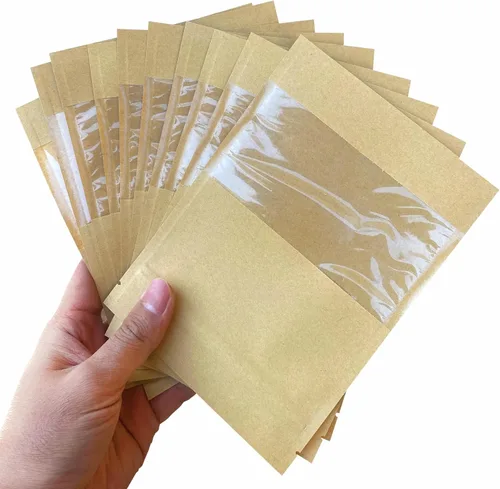 Miniatura 24 de 100 bolsas de embalaje holográficas resellables para pequeñas empresas, embalaje transparente con cierre de cremallera para recuerdos de fiesta