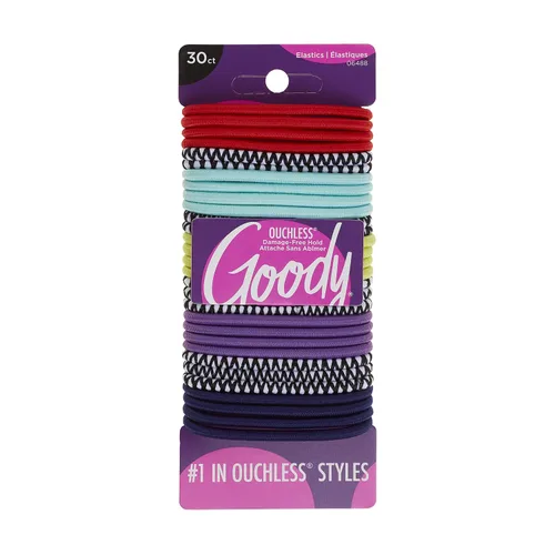 Goody Elástico trenzado Ouchless para mujer, Tribal neón, 30 CT