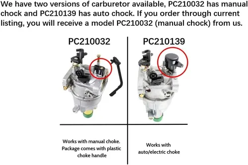 Miniatura 6 de Carburador GP5500 GX340 para Honda GX390 GX340 Generac GP6500 GP5500 GP7500 GP7500E Champion Power CPE 41135 41532 41532 Harbor Freight Predator