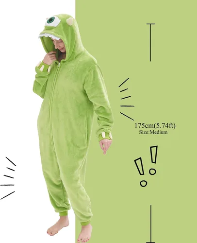 Miniatura 4 de GONAAP Pijama unisex para adultos, disfraz de animal de una pieza, ropa de dormir para cosplay