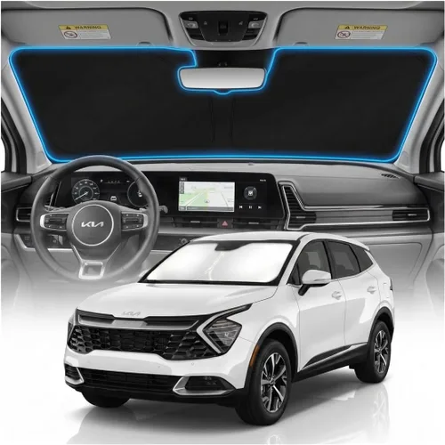 Miniatura 142 de Cubierta para parabrisas para BMW X1 E84 – Ajuste personalizado X1 E84 Accesorios 2016-2024 2025 Parasol plegable protección UV y escudo térmico