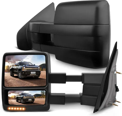 Miniatura 9 de Autodayplus para camioneta Ford F150 2007-14 espejos laterales de pasajero/conductor, señal de giro, climatizada, luz de charco, par de espejos