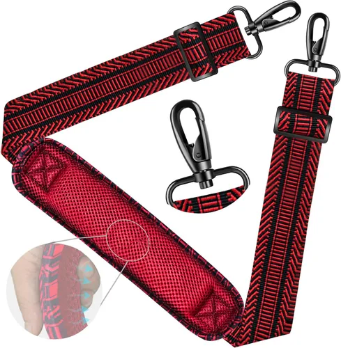 Miniatura 13 de ZINZ Correa de hombro universal de 59 pulgadas con almohadilla transpirable fija ultra gruesa, correa de hombro ajustable y resistente para bolsa