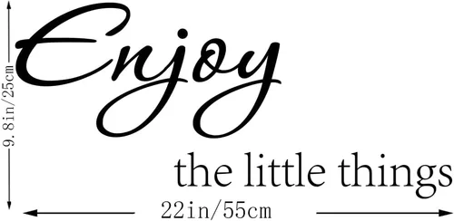 Miniatura 4 de Enjoy The Little Things - Calcomanías de vinilo para pared con texto en inglés "Enjoy The Little Things