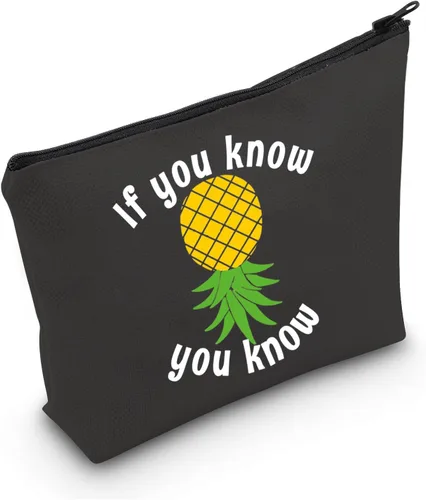 Miniatura 9 de MNIGIU Bolsa de cosméticos divertida de piña al revés Bolsa de maquillaje de piña Swinger Regalo de fiesta de regalo, Piña al revés., Monedero