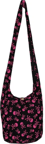 Miniatura 24 de Bolso cruzado estilo bohemio bohemio estilo hobo hippie gótico de 33 pulgadas, color negro