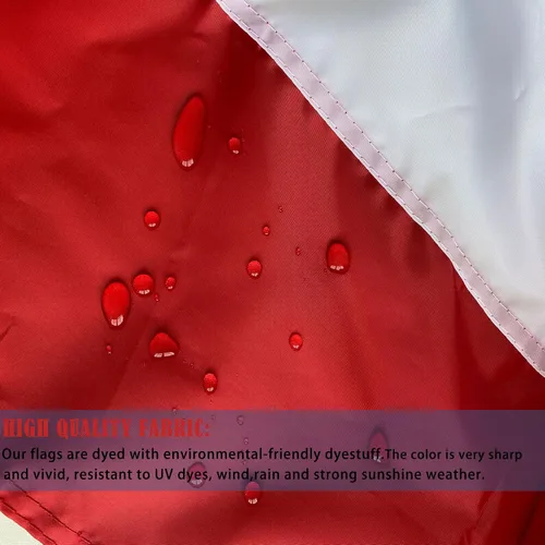 Miniatura 4 de Banderas bordadas para exteriores de 1.5 x 3 pulgadas, resistente decoración del 4 de julio, gruesa y bien cosida, banderines de bandera