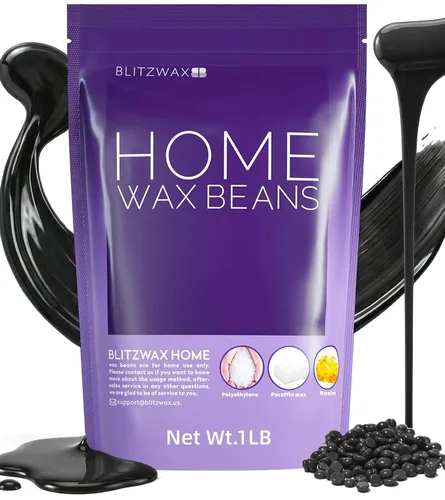 Miniatura 14 de BLITZWAX Cuentas de cera dura para depilación de 1 libra de cera sensible para bikini, axilas, espalda y pecho, cera de recambio grande para mujeres