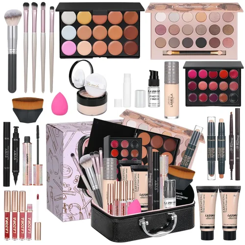 Miniatura 12 de Kit de maquillaje todo en uno para adolescentes, juego de regalo de maquillaje para mujeres, caja de regalo para las fiestas, paquete esencial