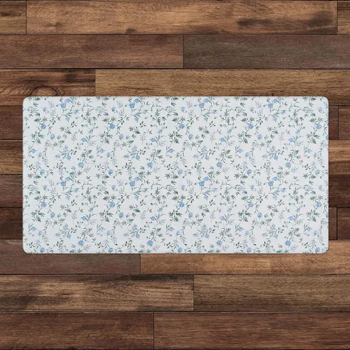 Miniatura 9 de Lucky Brand Tapete de bienestar impreso – Tapete de cocina acolchado cómodo – Fácil de limpiar – Antifatiga y antideslizante – 0.472 in Seda Floral