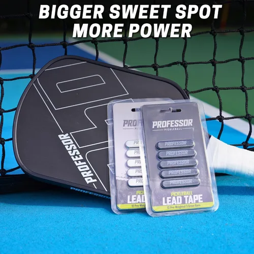 Miniatura 3 de Professor Pickleball Cinta de plomo para paletas de pickleaball, paquete de 10 barras preponderadas de 0.11 onzas (0.11 oz), añade potencia y Negro