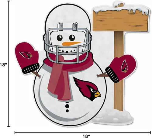 Miniatura 7 de Rico Industries NFL Arizona Cardinals - Banderín de corte con forma de corona de muñeco de nieve, decoración para el hogar y la sala de estar