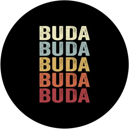 Miniatura 3 de Buda Texas Buda TX Retro Vintage Texto PopSockets PopGrip intercambiable