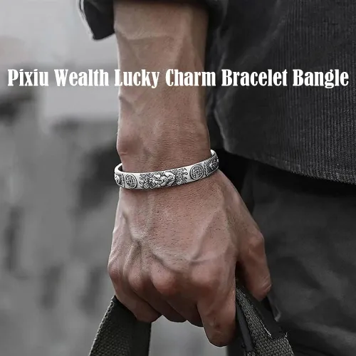 Miniatura 2 de Pixiu Bracelet Feng Shui Pixiu Ring Set, Chinese Feng Shui Pi Yao Wealth Bracelet, Pixiu Ring Protection Wealth Bring Good Luck and Prosperity for
