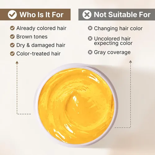 Miniatura 3 de Karseell Acondicionador de depósito de color, mascarilla de cabello marrón para cabello teñido y decolorado, refresca el color y tono marrón 16.9 fl