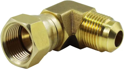 MENSI Conexiones de acoplamiento de conector de codo de 90 grados de gas propano, agua, aceite para parrillas de barbacoa, reemplazo de calentador