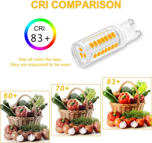 Miniatura 7 de YUIIP Bombillas LED G9 de 4 W blanco cálido 3000 K, equivalente a bombilla halógena de 40 W, AC110V-130V G9 bombillas LED de base de cerámica