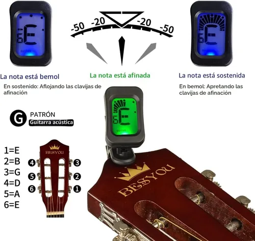 Miniatura 2 de Guitarra acústica de madera de 38 pulgadas con kit de inicio, bolsa de viaje, afinador, púa de guitarra con juego para principiantes para niños