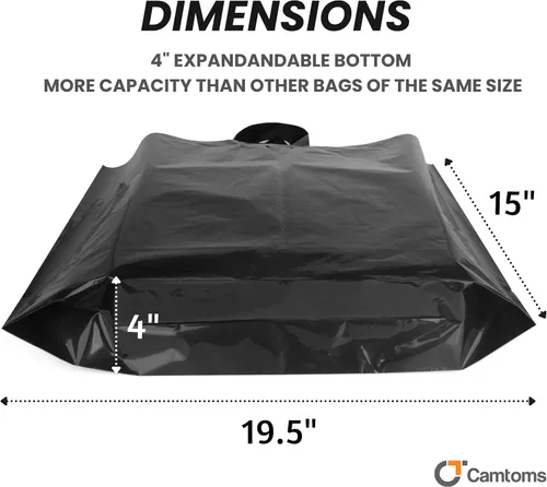 Miniatura 4 de Bolsas de compras de plástico grandes de 19 x 15 pulgadas con asas, bolsas de compras extra grandes para boutique de pequeñas empresas, tiendas