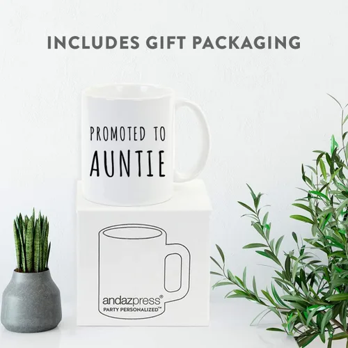 Miniatura 4 de Andaz Press Anuncio de embarazo de bebé español de 11 onzas, regalo de taza de café, promocionado a abbuela, paquete de 2, idea de regalo novedosa