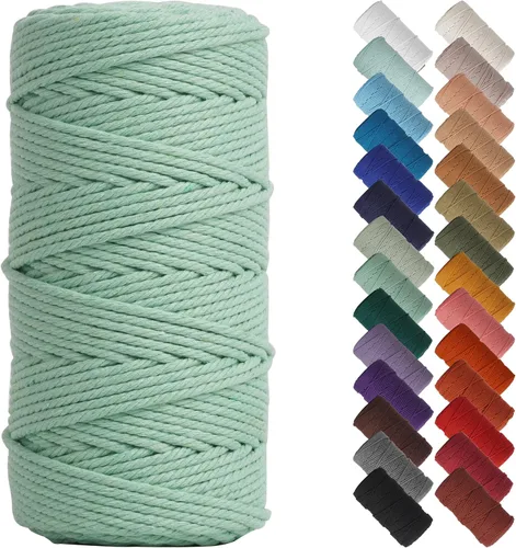 Miniatura 116 de NOANTA - Cuerda de macramé color beige natural, 1/8 pulgadas (3 mm) x 109 yardas (100 metros), cuerda de algodón colorido para colgar en la pared