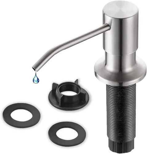 Miniatura 8 de Dispensador de jabón para fregadero de cocina, dispensador de jabón de fregadero integrado dispensador de loción con botella de 17 onzas