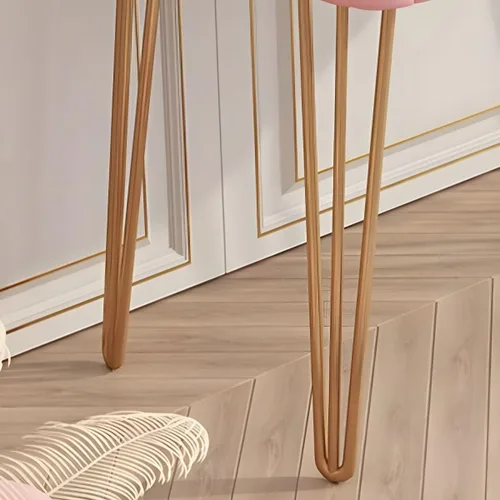 Miniatura 6 de Glam - Mesa de tocador de maquillaje con 2 cajones y cajones de cierre suave, escritorio de tocador con patas de hierro para dormitorio, 23.5