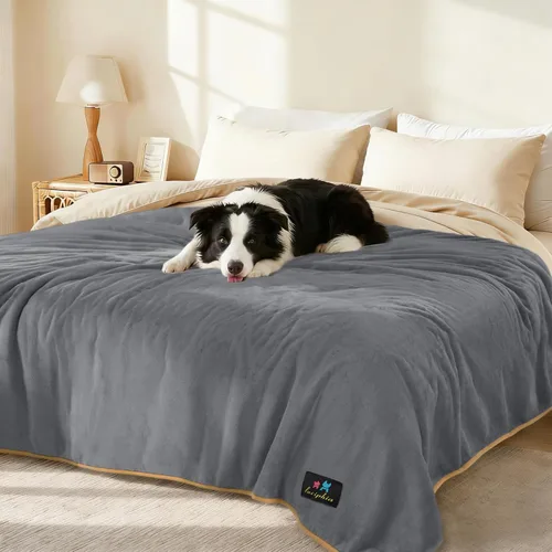Miniatura 23 de Luciphia - Manta impermeable para mascotas, manta líquida a prueba de orina para perros para sofá, cama, funda protectora reversible de forro polar