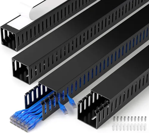 Miniatura 31 de ZhiYo Canaleta de gestión de cables para rack de servidor profesional de A2 pulg. x An2.4 pulg., kit de canaleta de cables de 95 pulg.