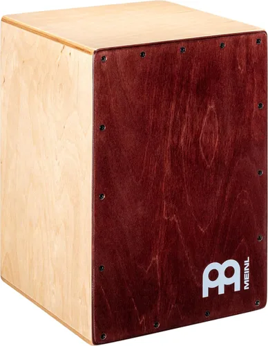 Miniatura 20 de Cajón para música, compacto, de madera de abedul con lazos internos marrón claro/natural