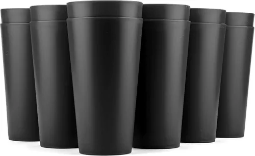 Miniatura 6 de KX-WARE Vasos de plástico de 32 onzas grandes para beber, juego de 12 unidades, color azul marino