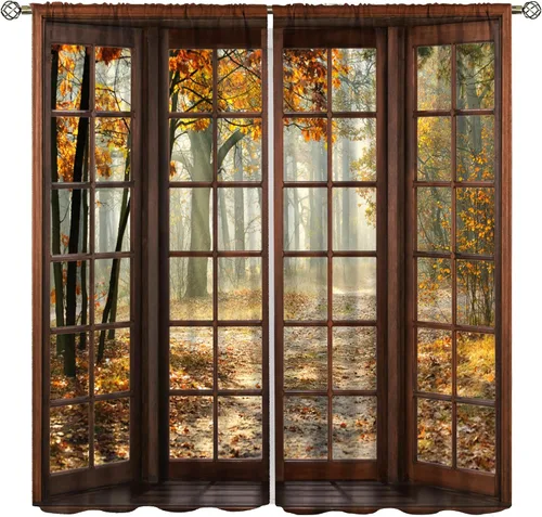 Miniatura 23 de Cortinas de mariposa, mariposa azul, diente de león blanco, románticas, para niñas y mujeres, insonorizadas, aisladas, con bolsillo para barra